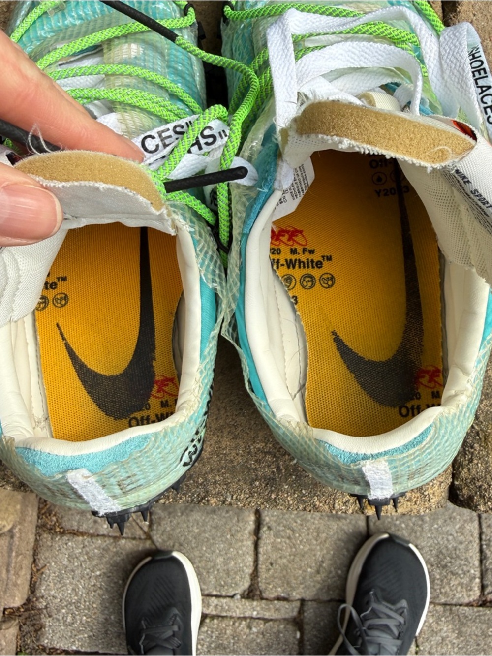 Nike x Off White Waffle Racer in Vivid Sky EUC Size 8 - Picture 12 of 12